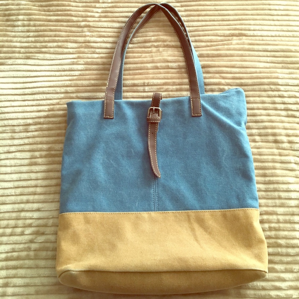 Women's Canvas Hand Bag Tote (Blue)