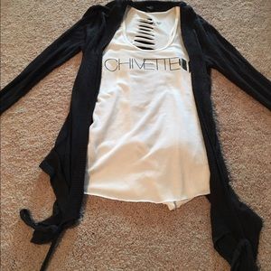 Chivette tank and H&M pullover S