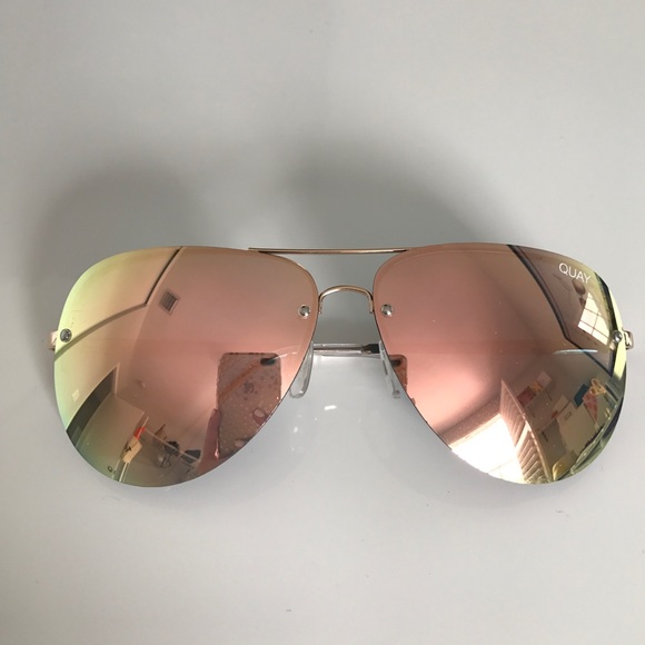 Quay Australia Accessories - 'Muse' 65mm Mirrored Aviator Sunglasses