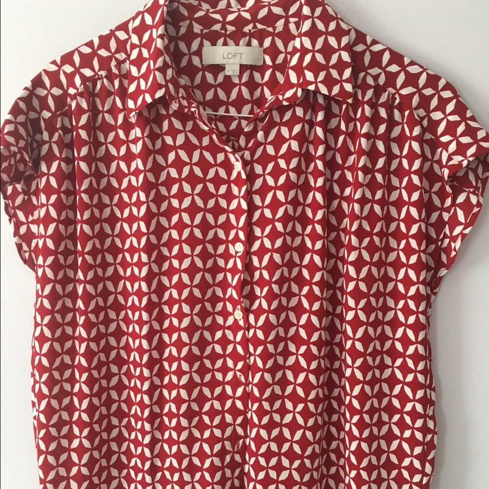 Loft button down blouse