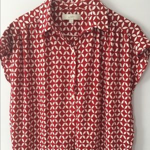 Loft button down blouse