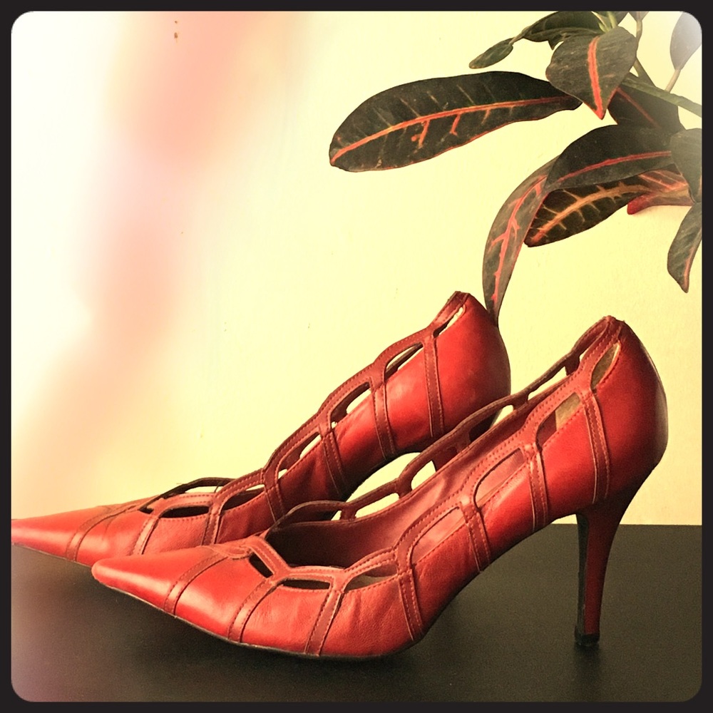 Red BCBG stilettos