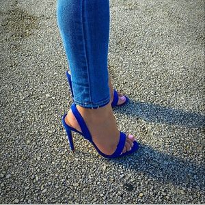 Blue Ankle Strap heels