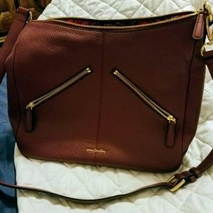 Vera Bradley Vivian Hobo Bag in Claret Leather