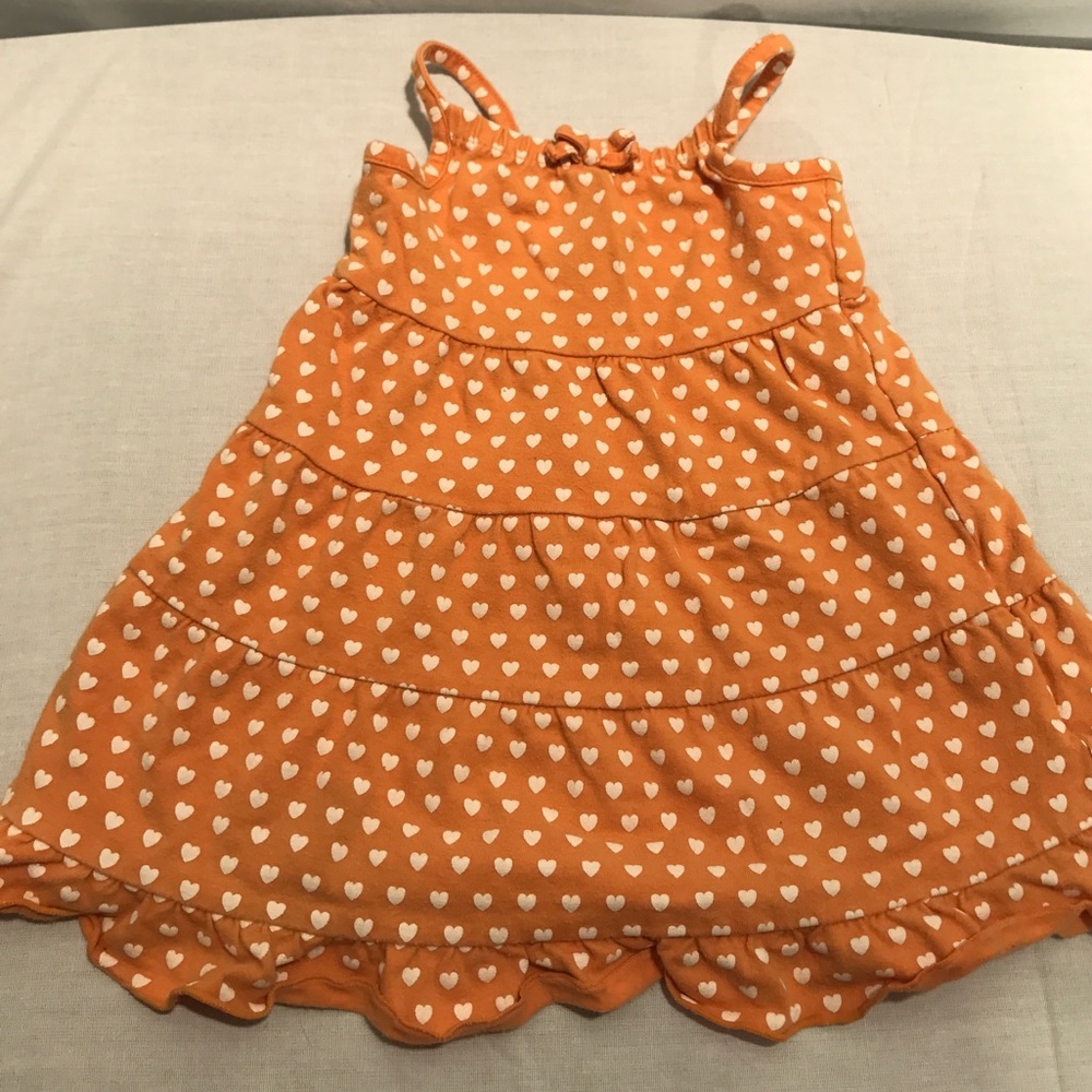 Spaghetti strap orange dress