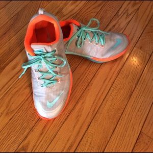 Nike Grey,Aqua,and Orange Womens sz. 8.5 sneakers