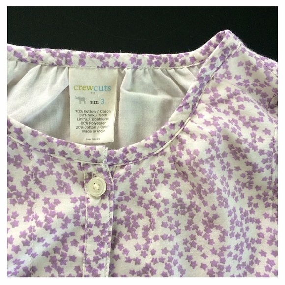 CREWCUTS Purple Star Silk Top - Picture 2 of 2