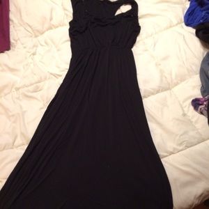 Black maxi dress