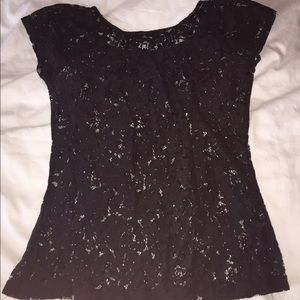The Limited Black Lace Shirt