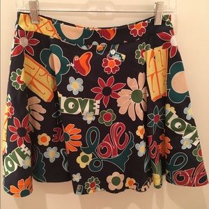 NWT Love Moschino love size 4 skater skirt