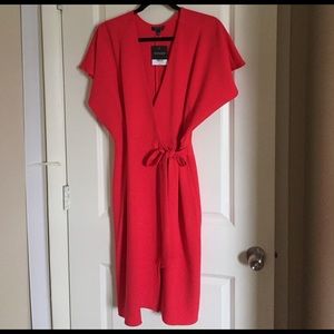 NWT TOPSHOP Crimson Red Wrap Dress