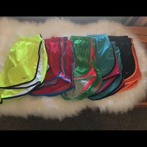 Five Pair of Nike Women's Tempo Running Shorts