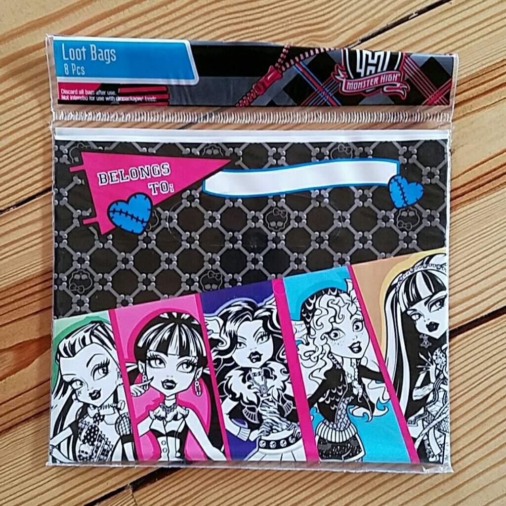 Monster High Loot Bags 8 NWT