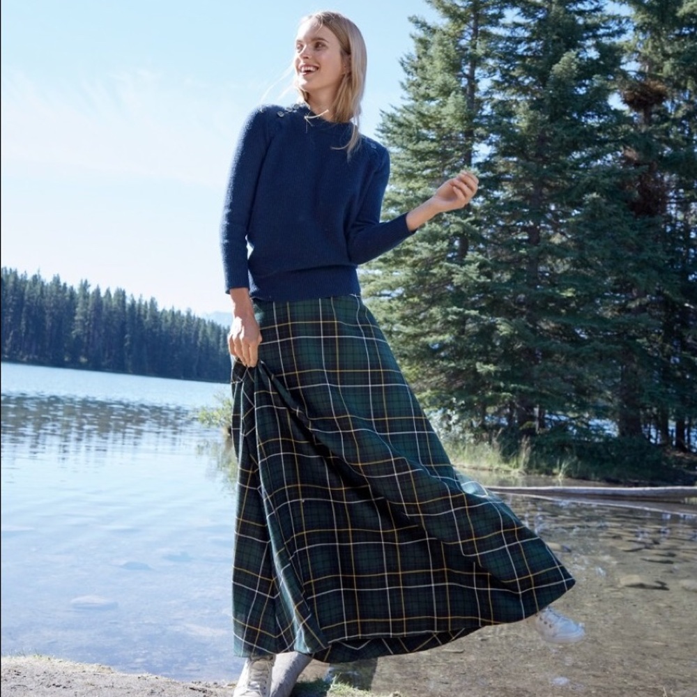 J Crew Collection Maxi Skirt in Tartan