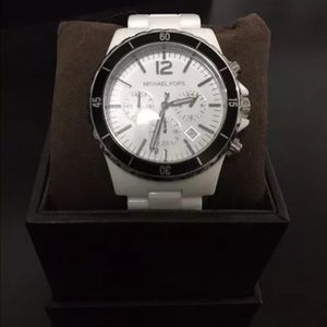 Michael kors white ceramic watch