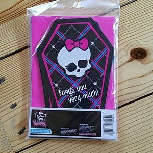 Monster High Girls 8 NWT Thank You Cards