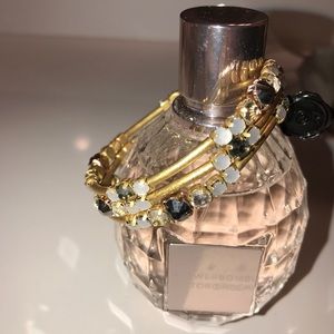 Stella and dot gold jeweled bracelet