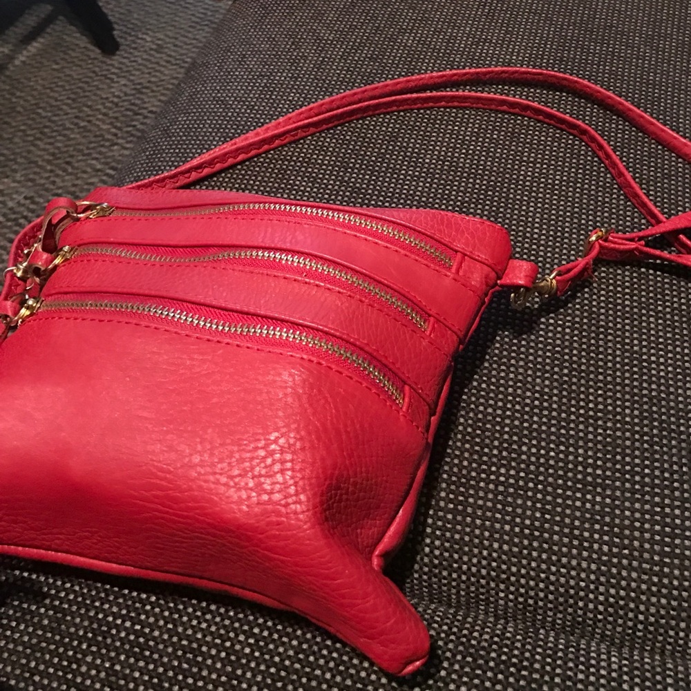 Red over the shoulder bag