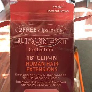 NWT Chestnut Brown Clip In Extensions