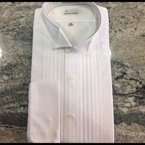 New Men's Tuxedo shirt. Studs or buttons