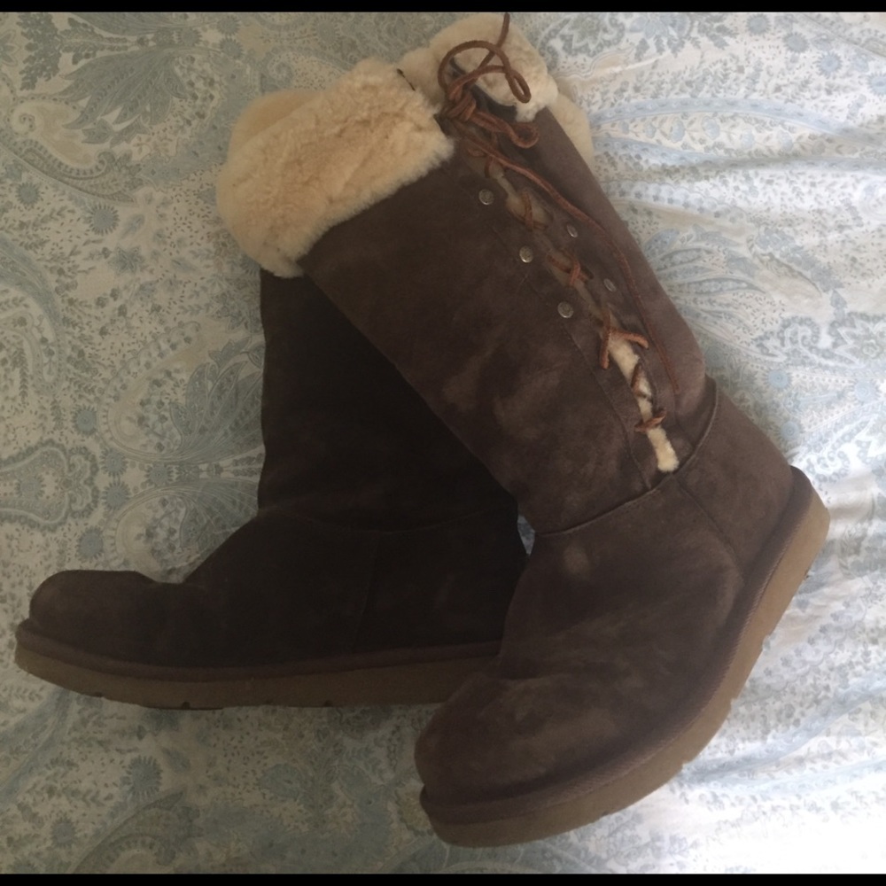 Ugg Australia Lace Up Brown Boots