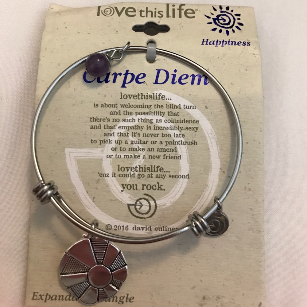 Carpe Diem, bangle bracelet