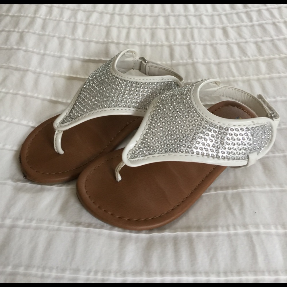 Metallic sandals