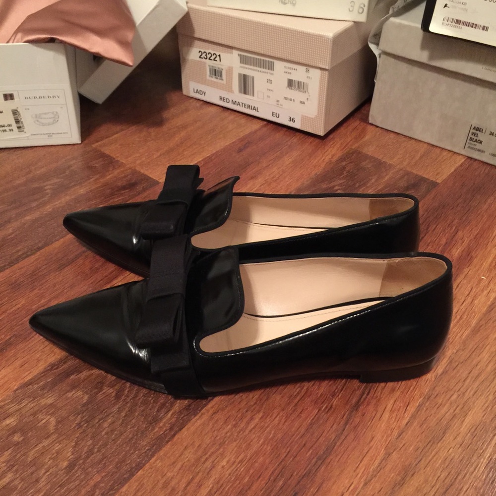 Prada Pointed ballet bow flats