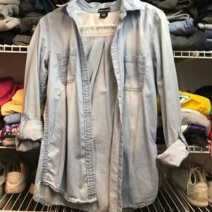 Jean button up shirt