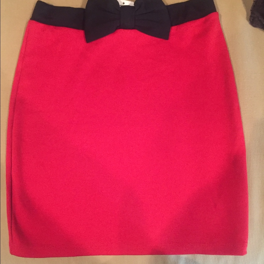 Red Short skirt