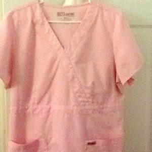 Greys Anatomy scrubs, light pink