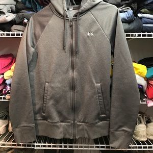 Under armour grey zip up