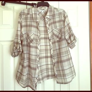 Plaid button down