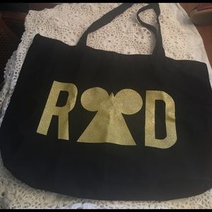 Black organic cotton indie tote.