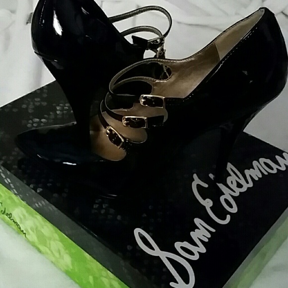 Sam Edelman Black Patent 8m - Picture 1 of 3