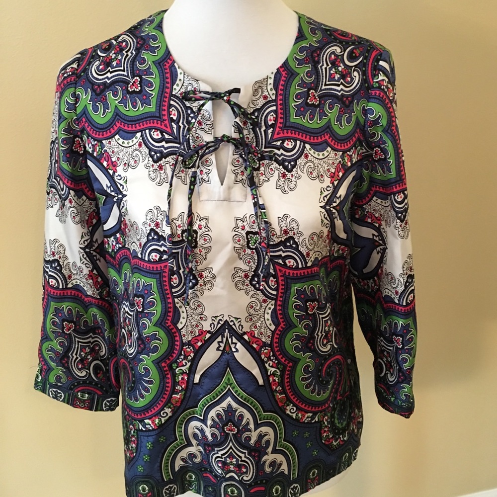 Talbots 100% silk top