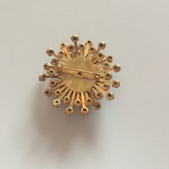 Blue vintage rhinestone brooch - Picture 2 of 2