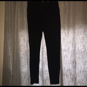 Bebe black high wasted zip legging