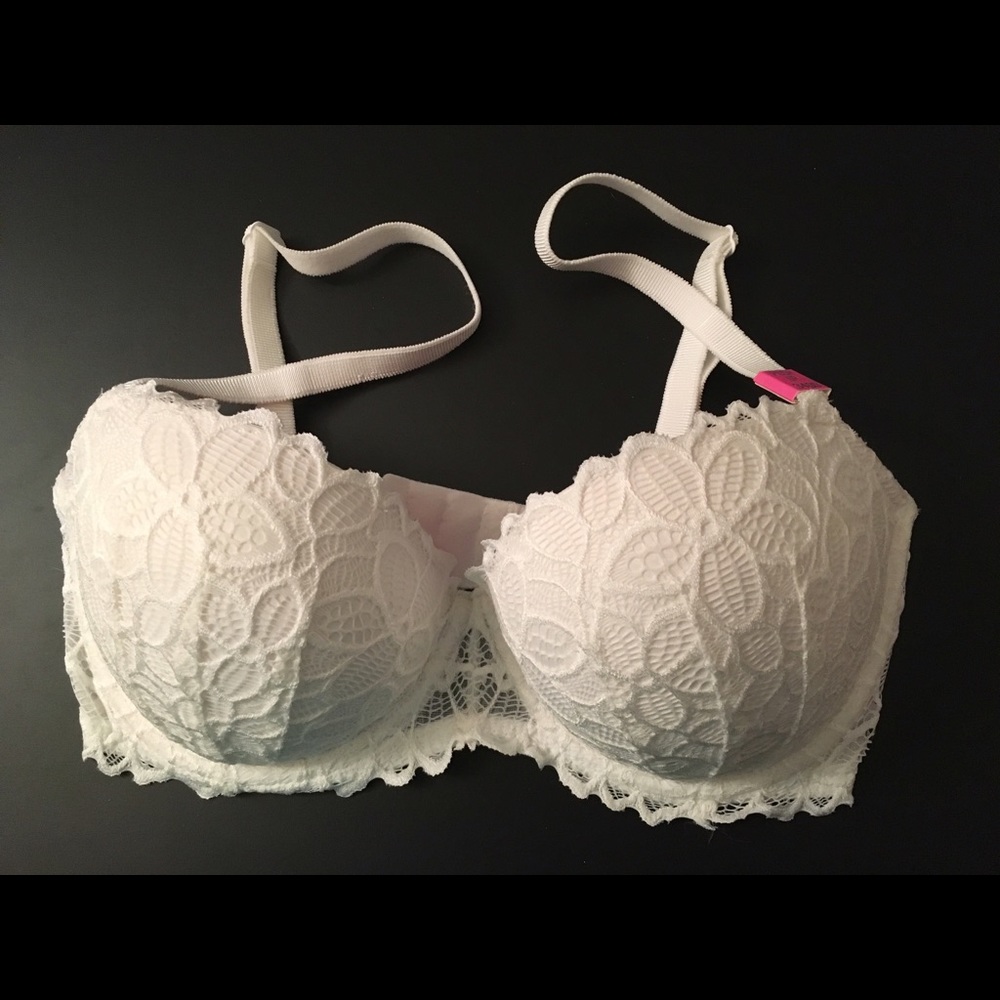 NWT PINK by Victoria's Secret 34DD white bra