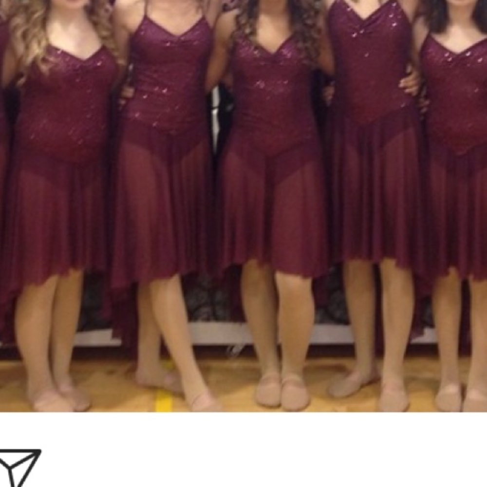 Wine colored dance costume!