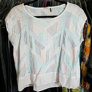 Akemi + Kim Embroidered Top Button detail on back