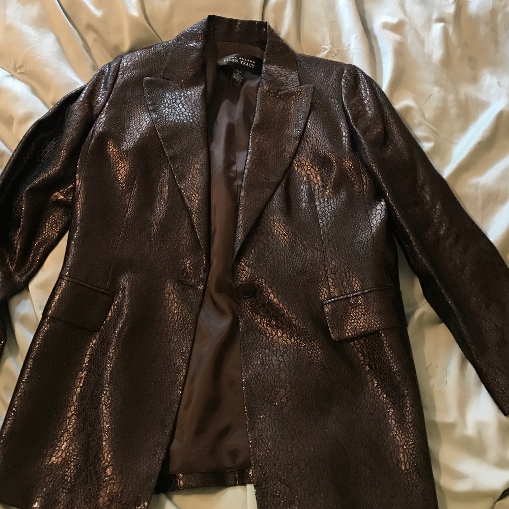 Ellen Tracy snake skin jacket