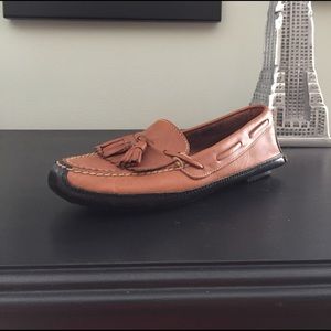 Cole Haan Leather Driving Loafer in Cognac