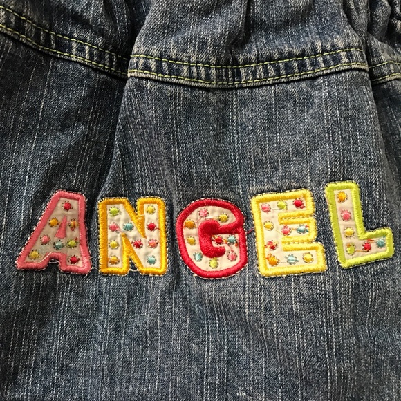 Denim Girl's Jean Skirt With Navy Shorts Attached - Picture 4 of 8