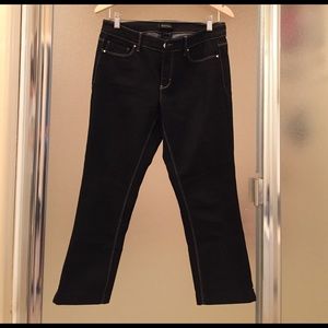 WHBM Crop Dark Jeans Design on Back Pockets. 4