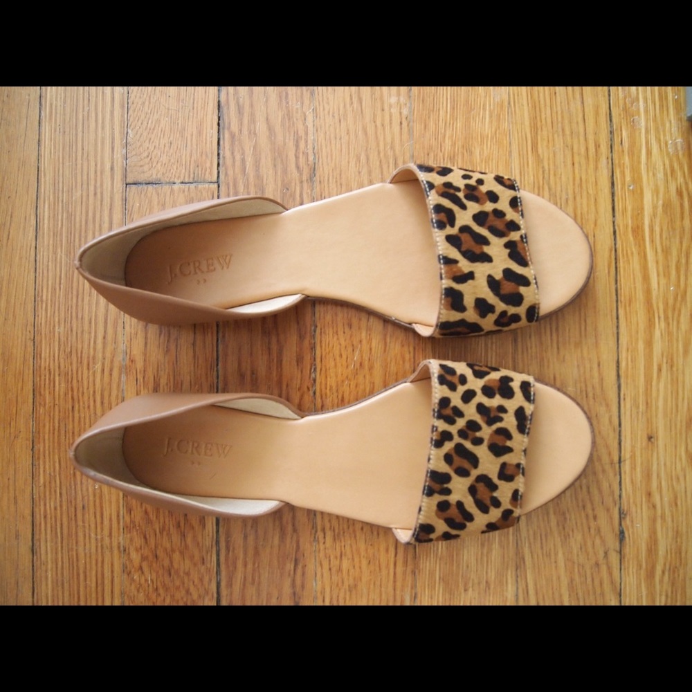 J. Crew leopard sandals