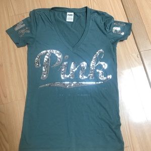 PINK Bling V-Neck
