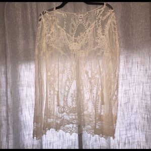 American Rag long sleeve sheer shirt