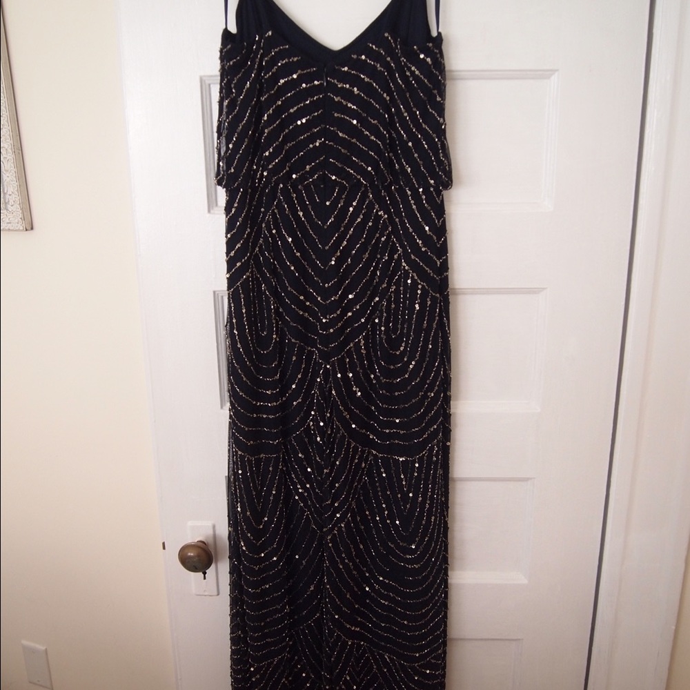 Adrianna Pappel blouson gown, navy
