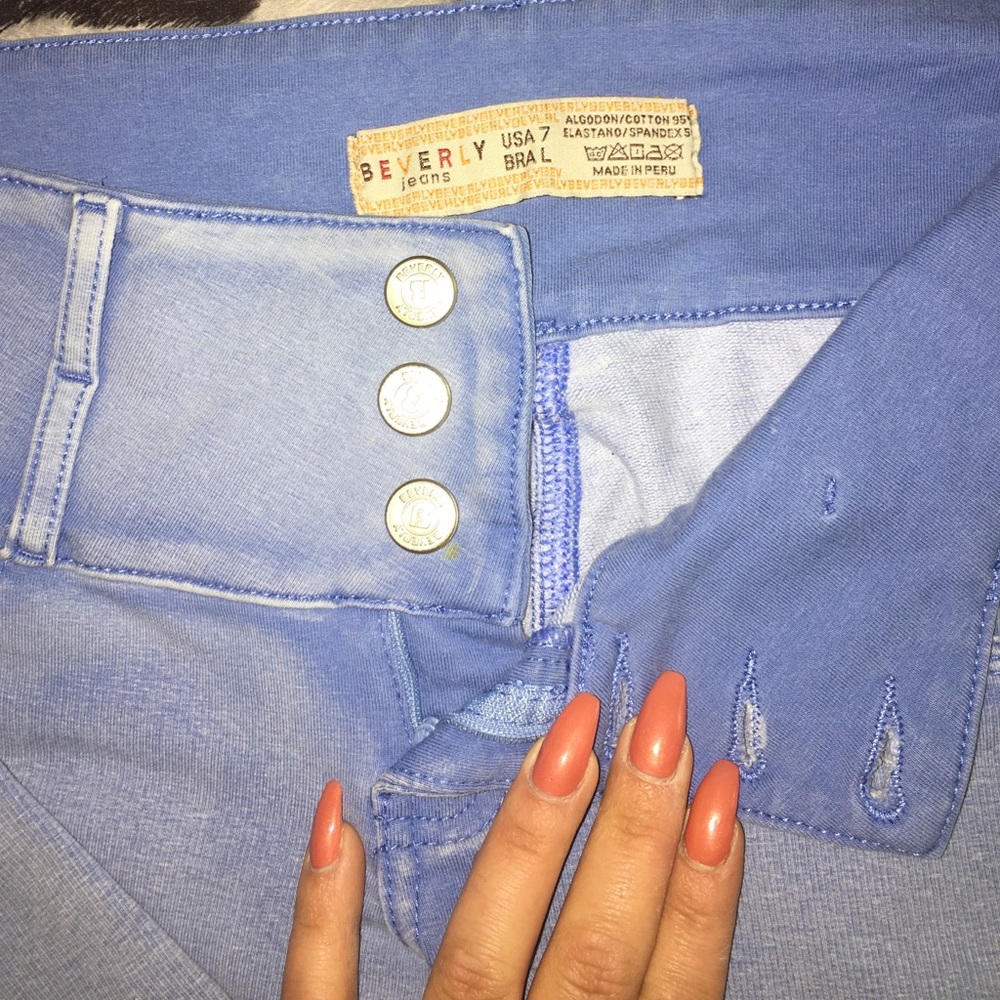 Powder Blue Jeans - Picture 2 of 3
